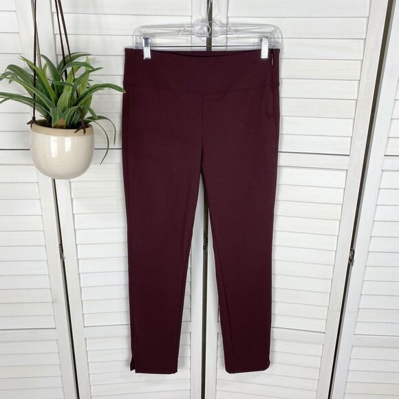 Athleta Pants - Athleta Wander Slim Ankle Pant Burgundy Skulptek Water Resistant Stretch Size 8